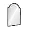 16" x 24" Scalloped Arch Wall Mirror in Black Metal Frame by Ashland®